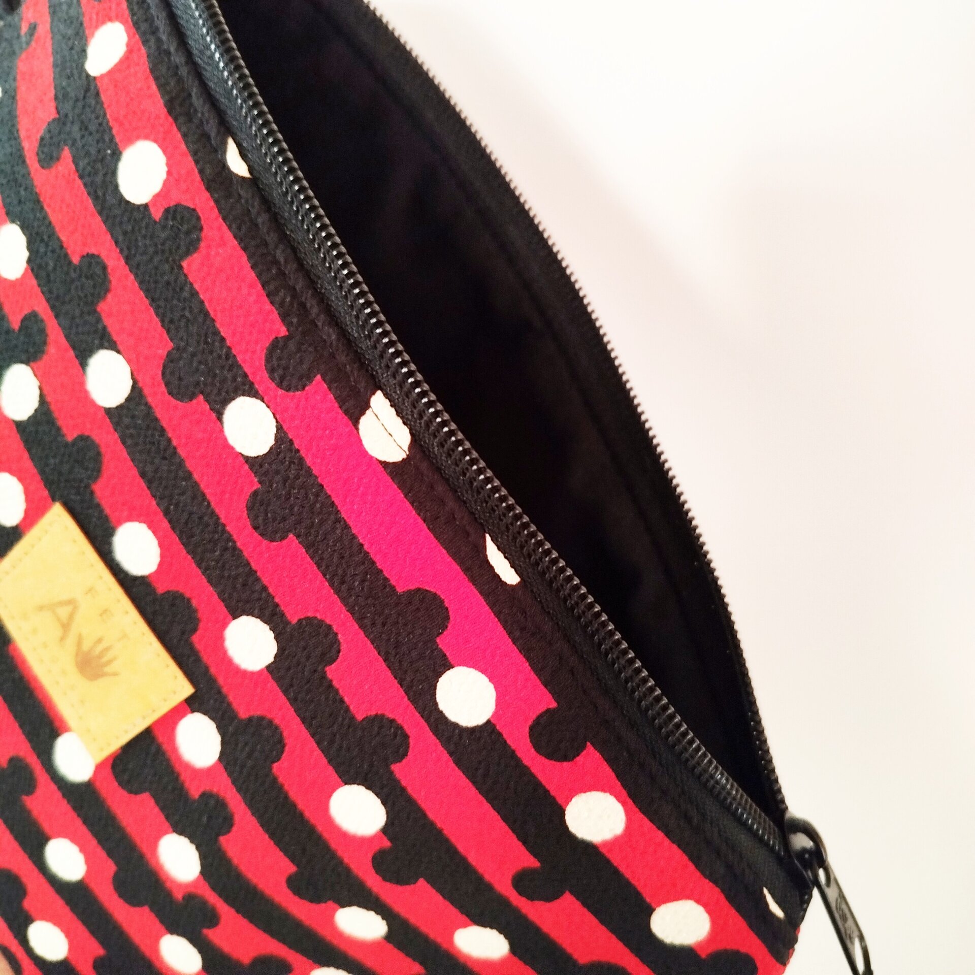 Neceser crepe topo rojo - 2