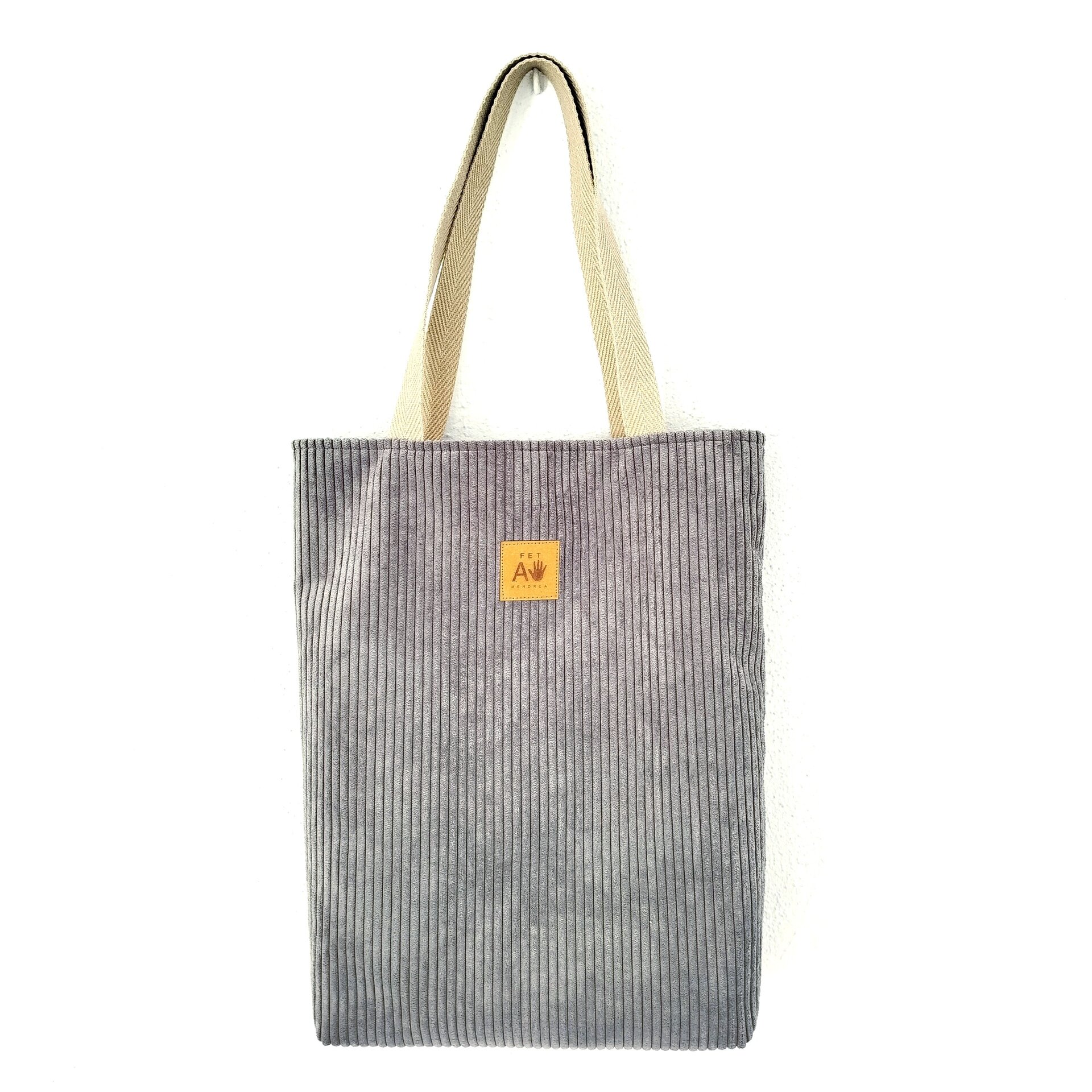 Tote bag de pana gris - 2