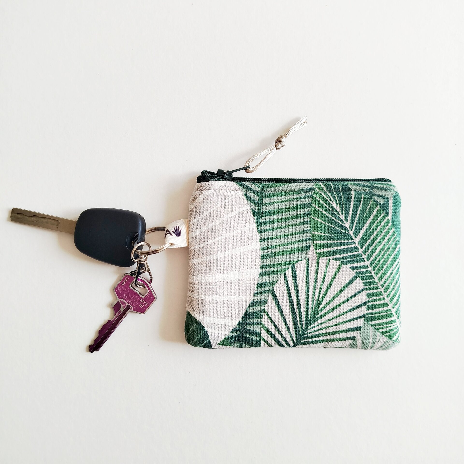 Monedero canvas hojas verde - 5