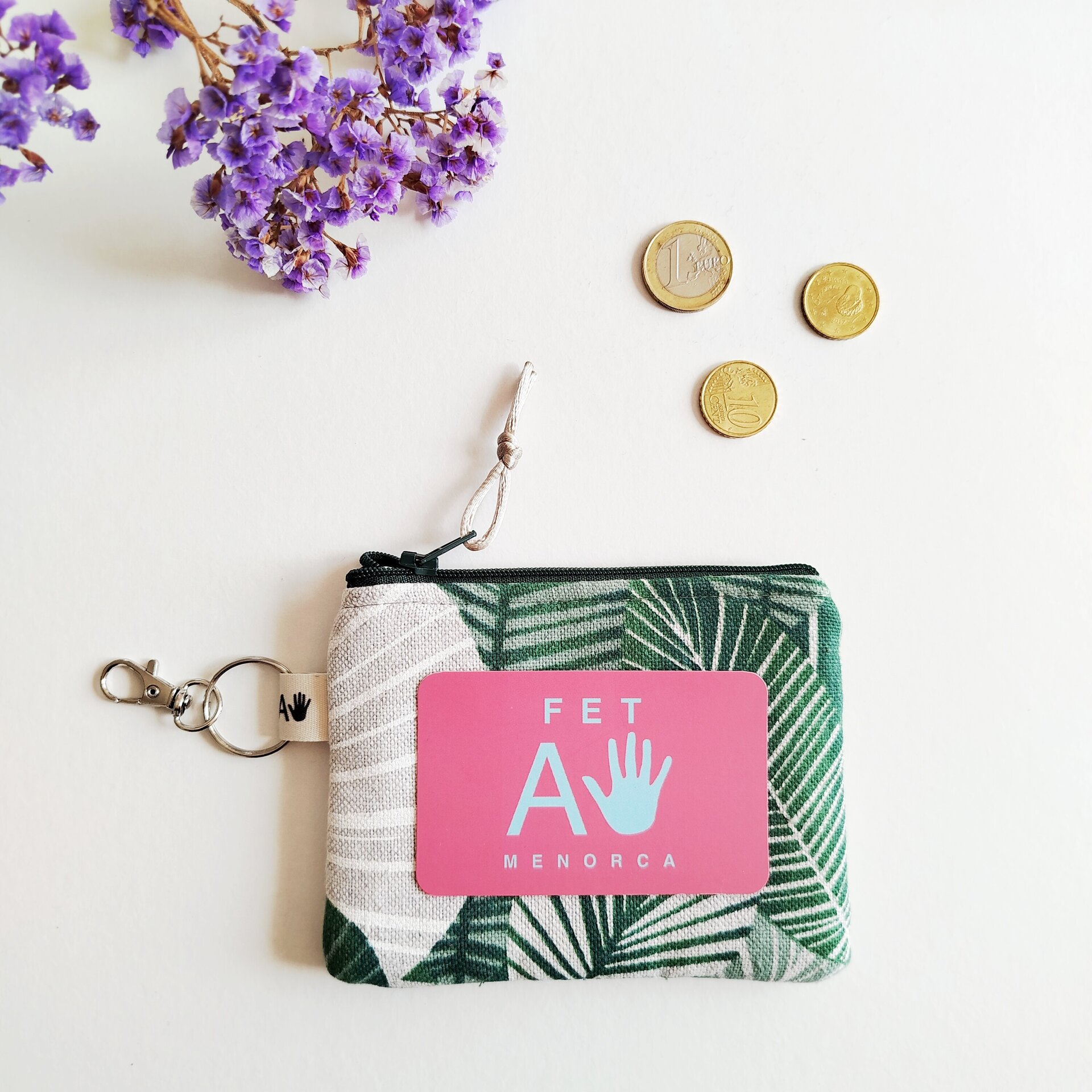 Monedero canvas hojas verde - 6