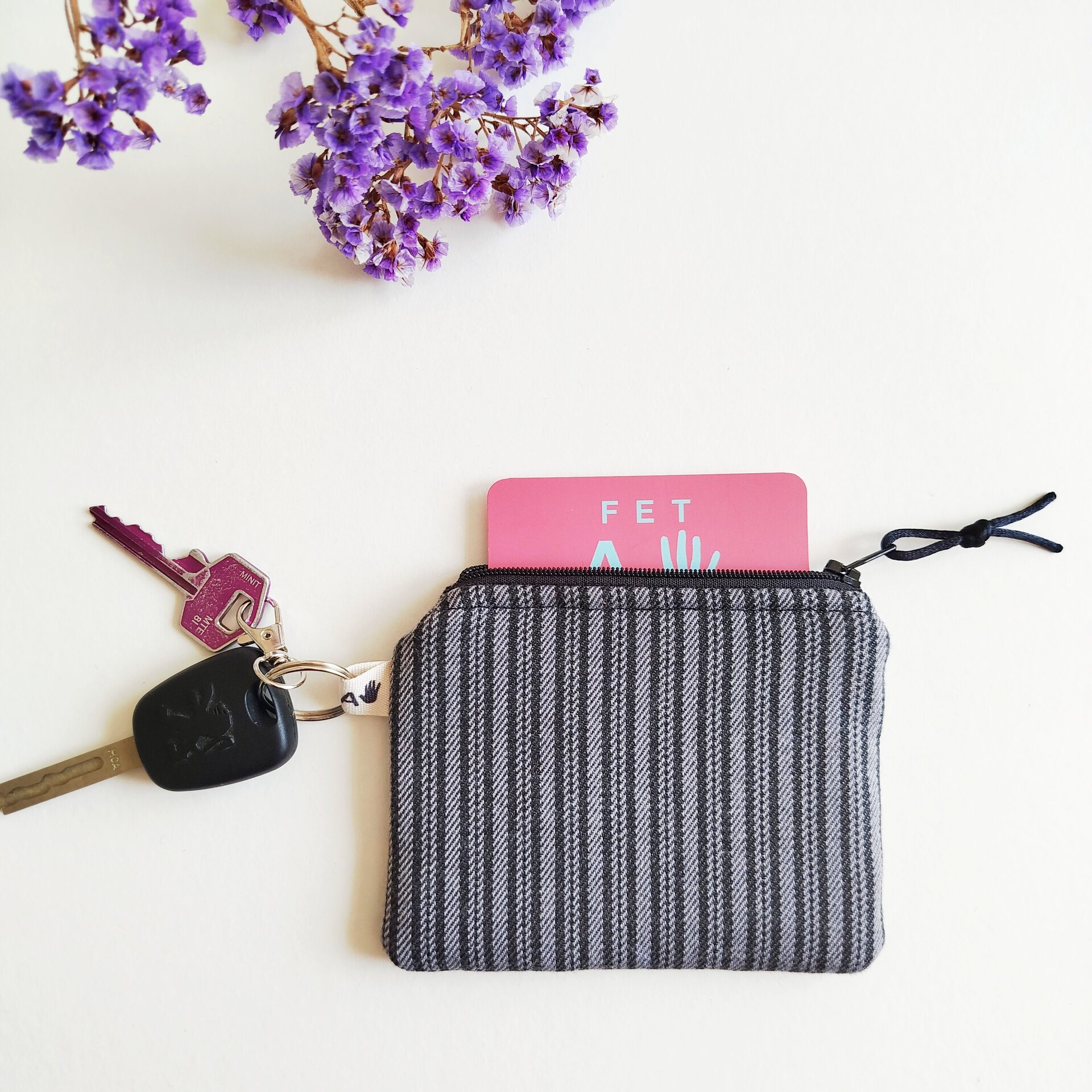 Monedero rayas gris - 6